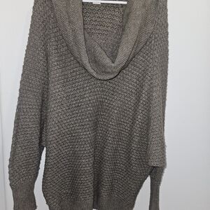 Jockey Taupe Cowl Neck Knit Sweater